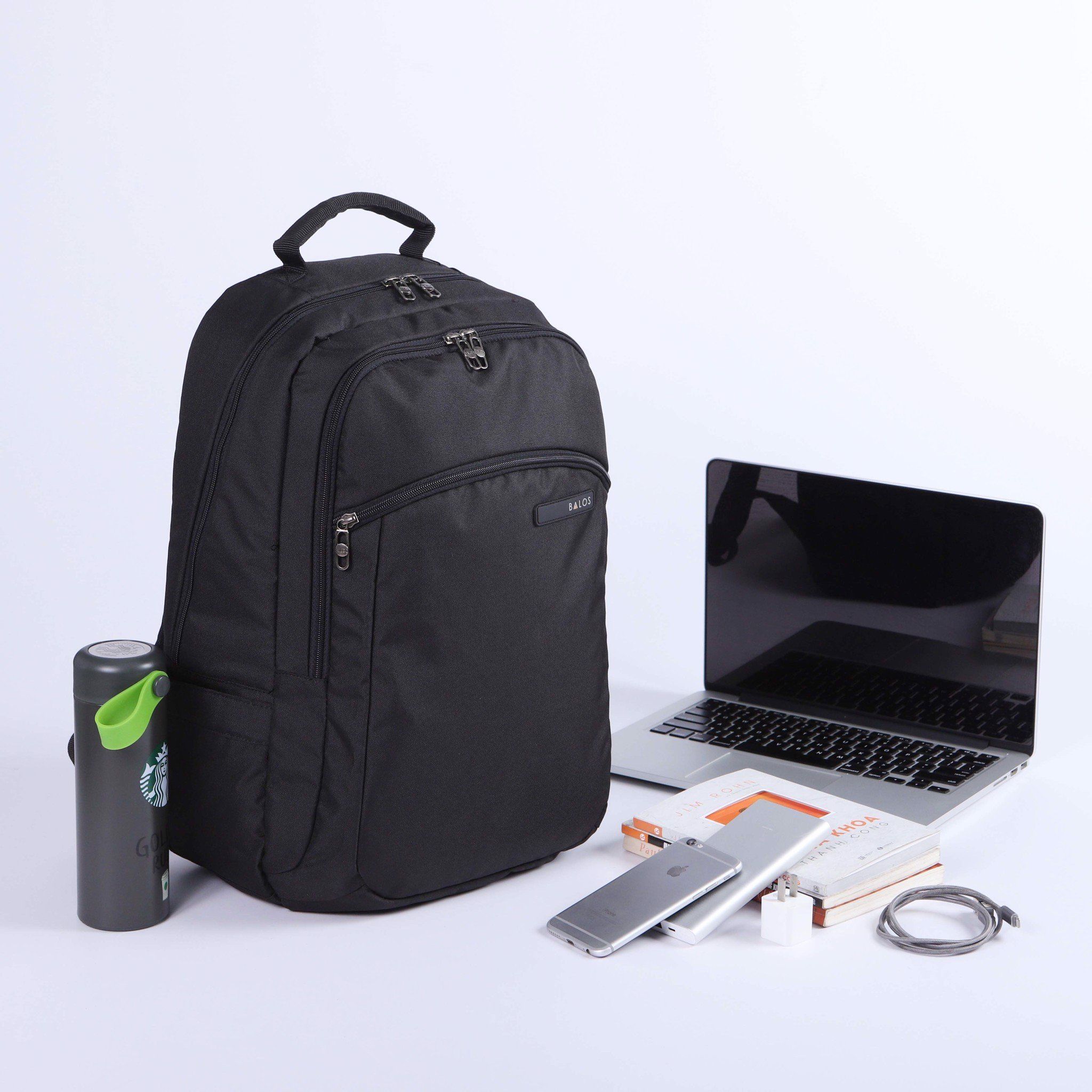  Balos WYNN BLACK Backpack - Balo Laptop 15.6 Inch 