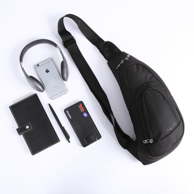  Balos ZEN SLING 3 Black - Balo Chéo 1 Quai Thời Trang 