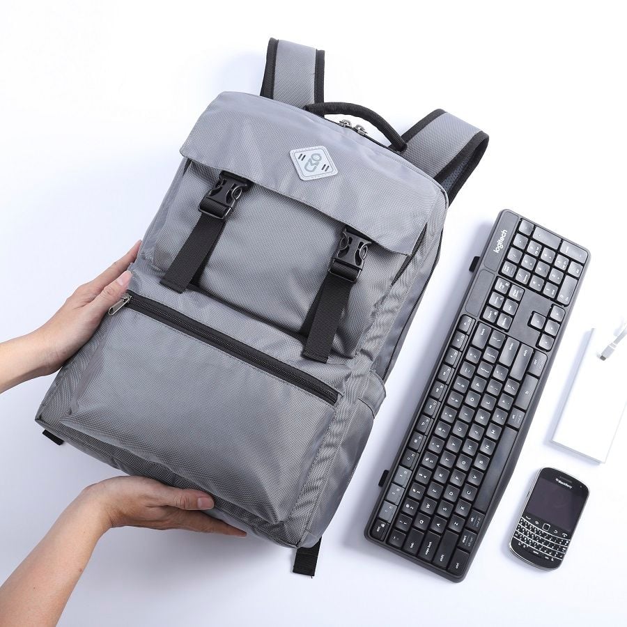  UMO TRAVELEYS BackPack L.Grey - Balo Laptop Cao Cấp 