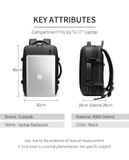  May Balo Laptop Thông Minh Dung Lượng Lớn, Chống Nước, Túi Mở Rộng, Cổng USB Theo Yêu Cầu - BL24109 