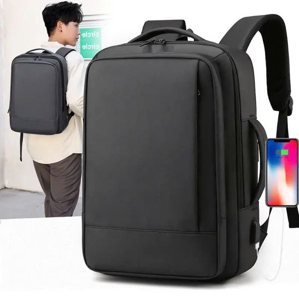  May Balo Laptop 15.6 Inch Đen Đa Năng Cho Công Sở, Du Lịch - BL24115 