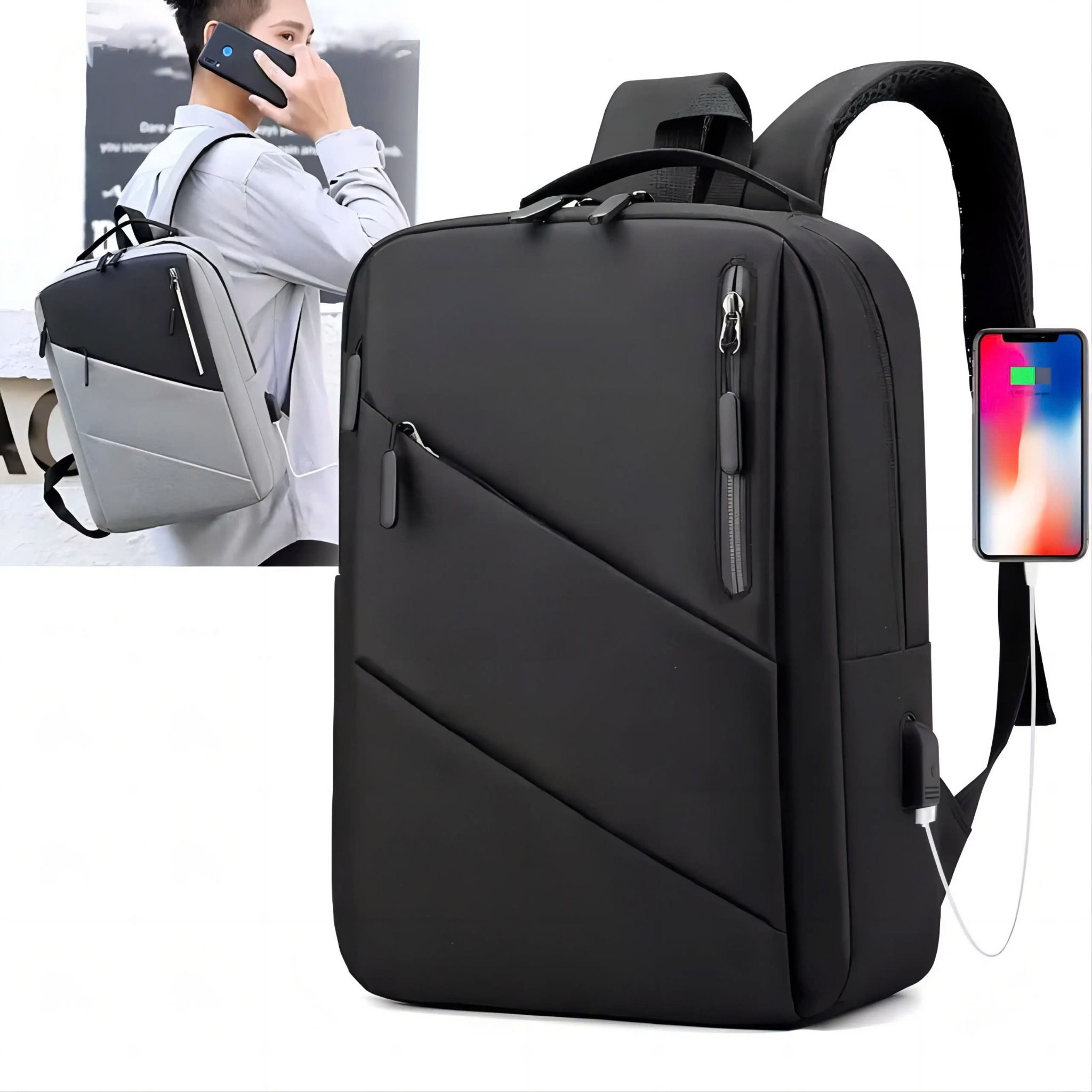  May Balo laptop tích hợp cổng sạc USB - BL2402 