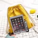  May Balo Dây Rút Vải Bố Thời Trang Có Túi Khóa Kéo Ngoài - In Logo Theo Yêu Cầu - BL2485 