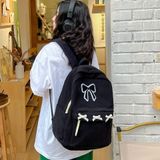  May Balo Nữ Phong Cách Hàn Quốc, Dung Tích Lớn, Nơ Đen Xinh Xắn Theo Yêu Cầu - BL24130 