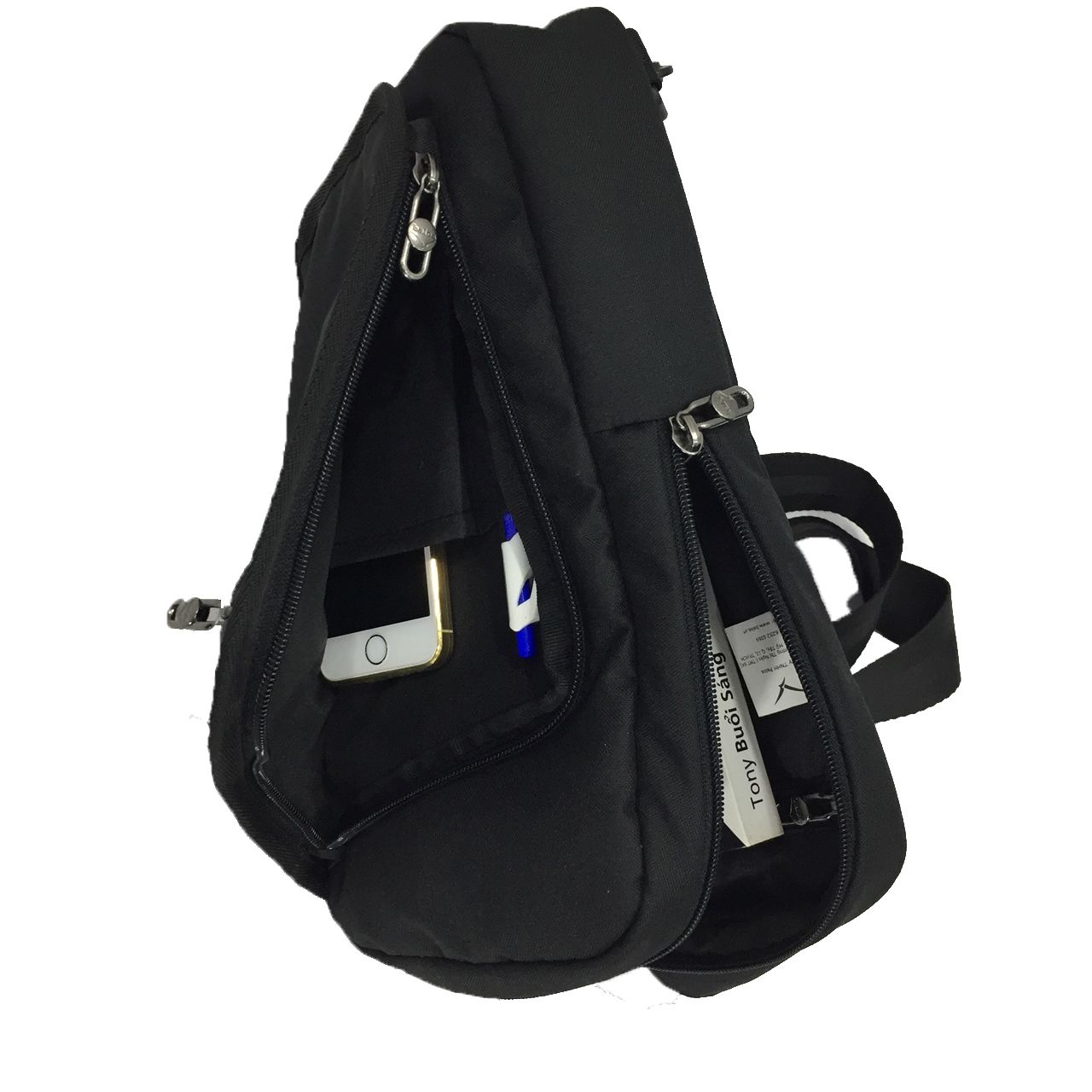  Balos ZEN SLING 1 Black - Balo Chéo 1 Quai Thời Trang 