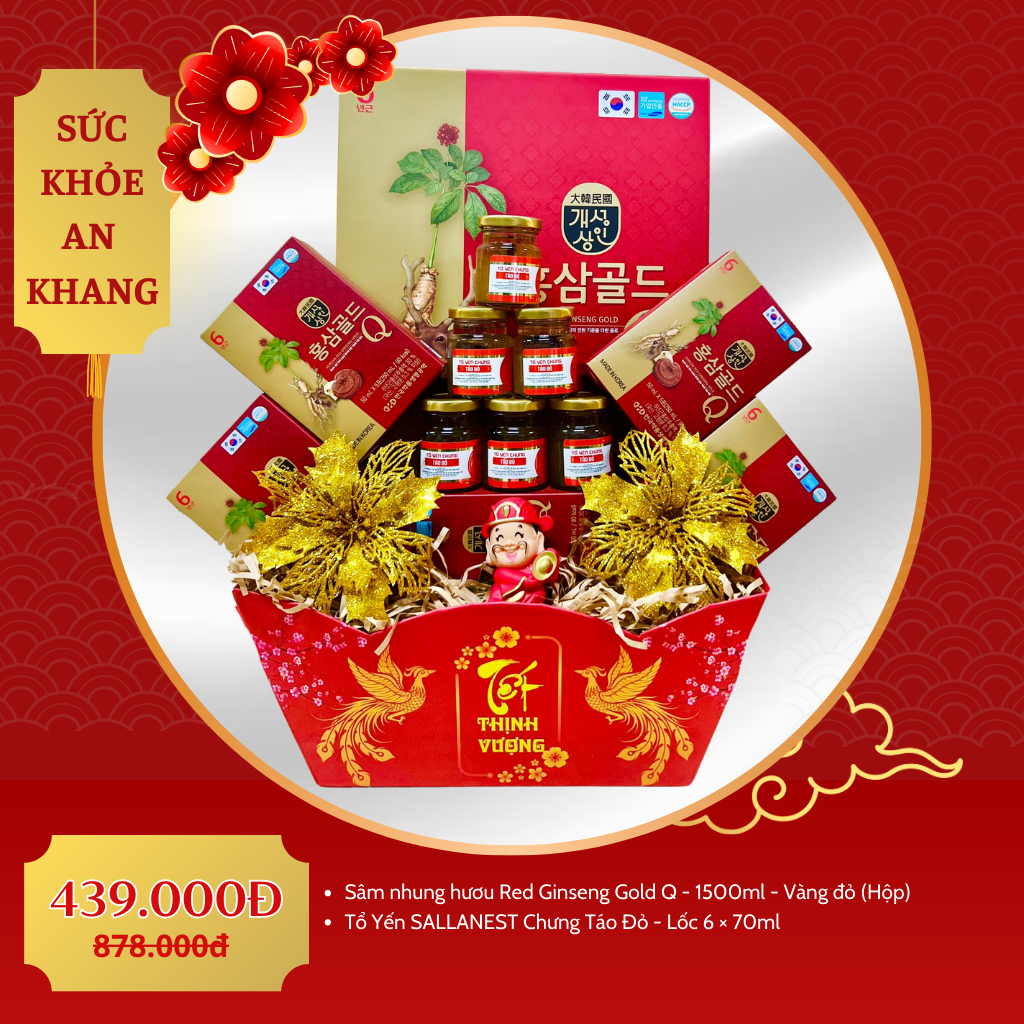 Giỏ Quà Tết Cao Cấp 2026 - Sức Khỏe An Khang
