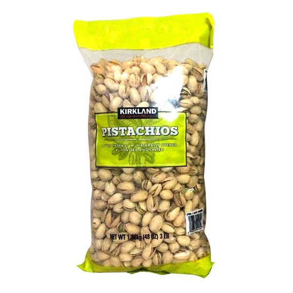 Hạt dẻ cười Kirkland Pistachios 1,36kg Bịch Siêu Thị Luxy