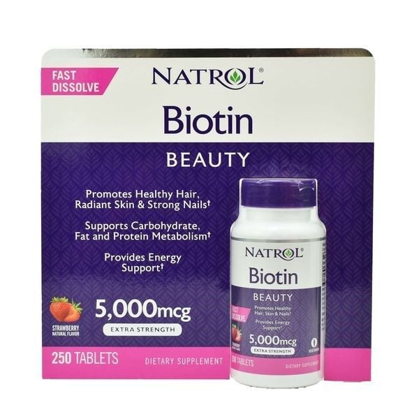 Viên ngậm NATROL BIOTIN 5,000MCG 250 viên