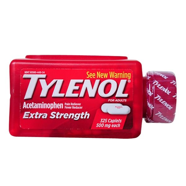 Viên Uống Giảm Đau Hạ Sốt Tylenol Extra Strength with Acetaminophen 500mg 325 Viên Của Mỹ