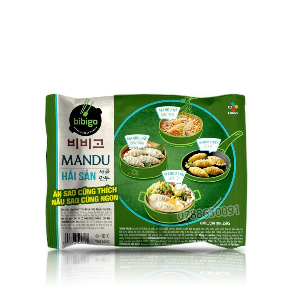 bibigon Bánh Xếp Mandu Bibigon 250gr - Thịt – Siêu Thị Luxy