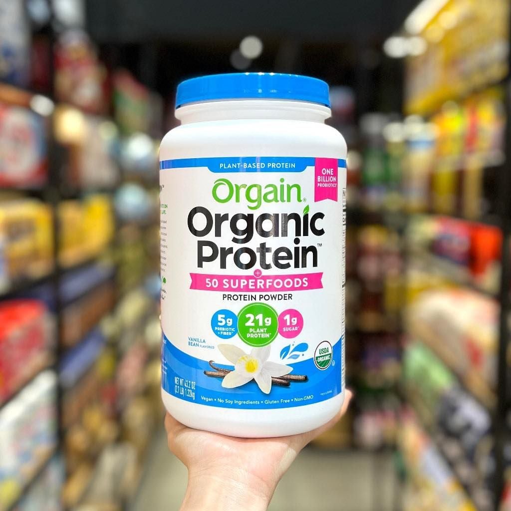 Bột orgain organic protein & 50 super foods VANILLA BEAN- 1.22KG