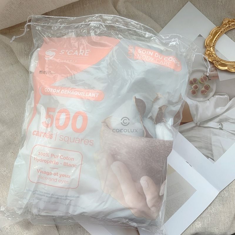 Bông tẩy trang S+ Care Pháp - 500 miếng