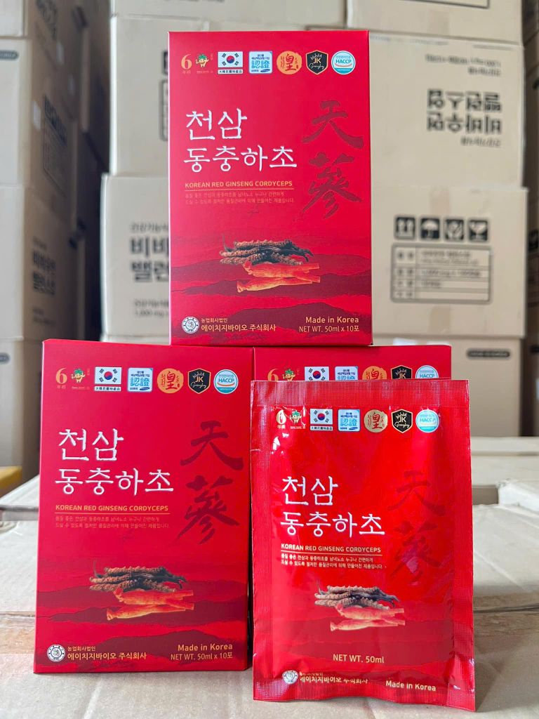 Thiên Sâm Đông Trùng - (Hộp 10 gói x 50ml)