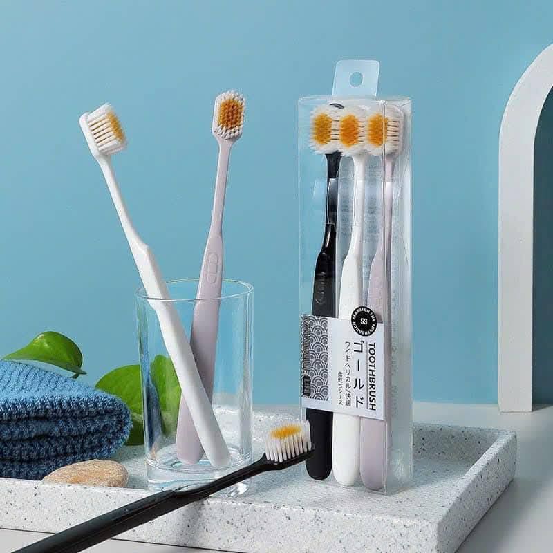 Set 3 Bàn Chải Nhật Toothbrush – Làm Sạch Răng Hiệu Quả, Êm Dịu Nướu