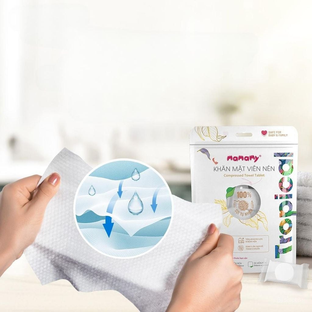Khăn Mặt Viên Nén Mamamy Tropical 10 Viên