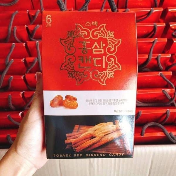 Kẹo Sâm Sobaek Red Ginseng Candy Quai xách - 200g