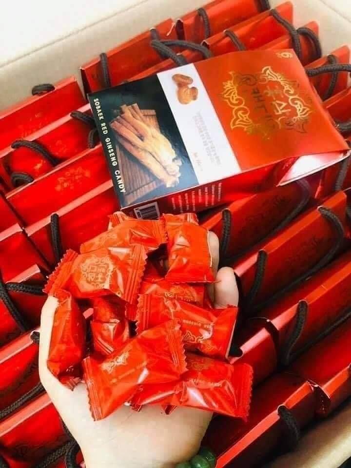 Kẹo Sâm Sobaek Red Ginseng Candy Quai xách - 200g