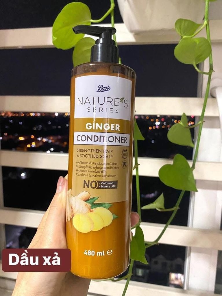 Cặp Gội & Dầu Xả Gừng Boots Natural Ginger Thái Lan - 480ml