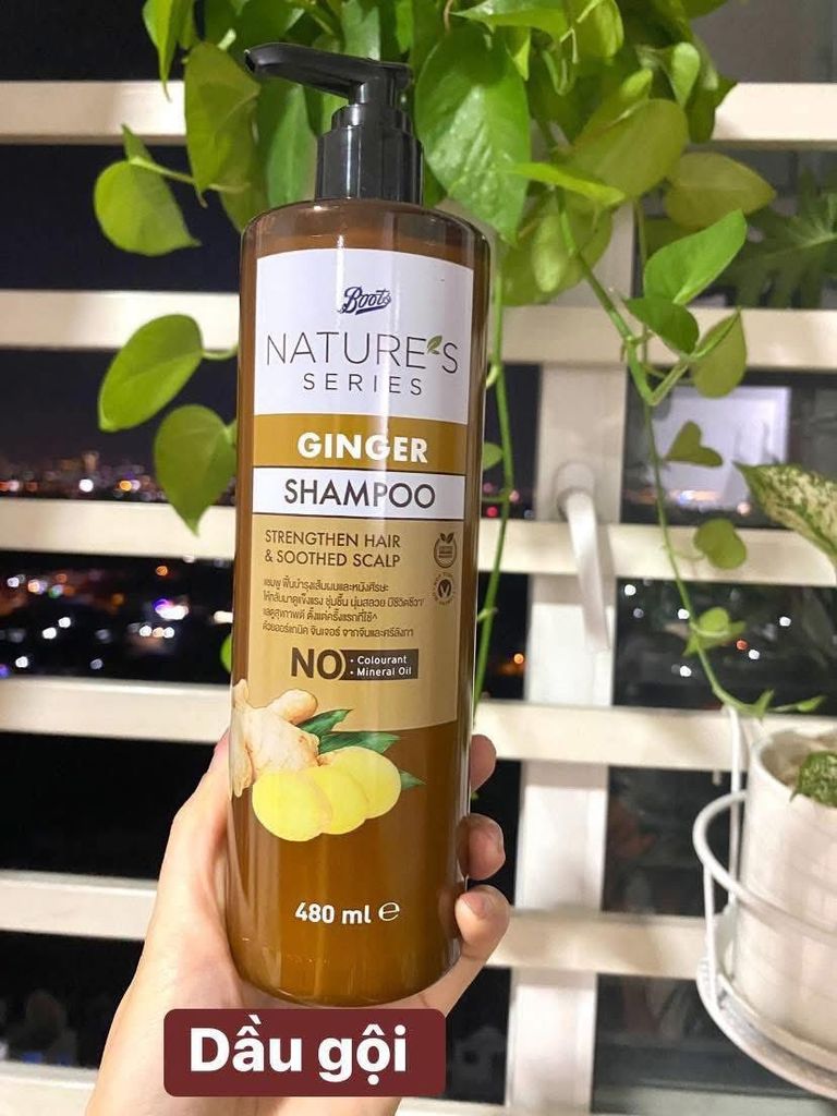 Cặp Gội & Dầu Xả Gừng Boots Natural Ginger Thái Lan - 480ml
