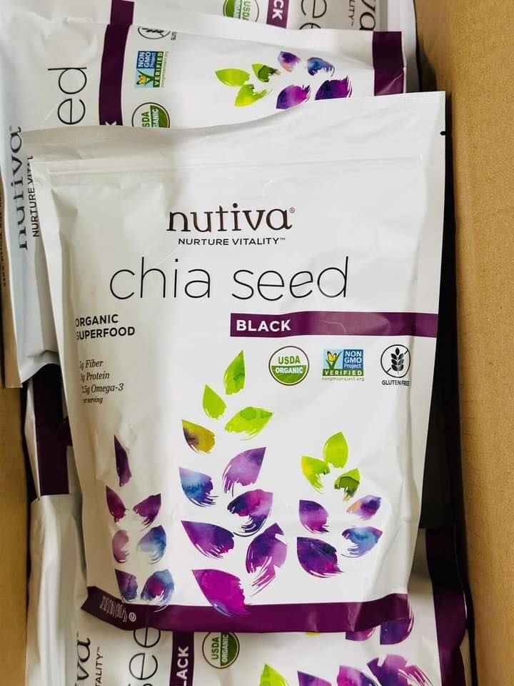 Hạt Chia Nutiva Organic Chia Seed Black 907g
