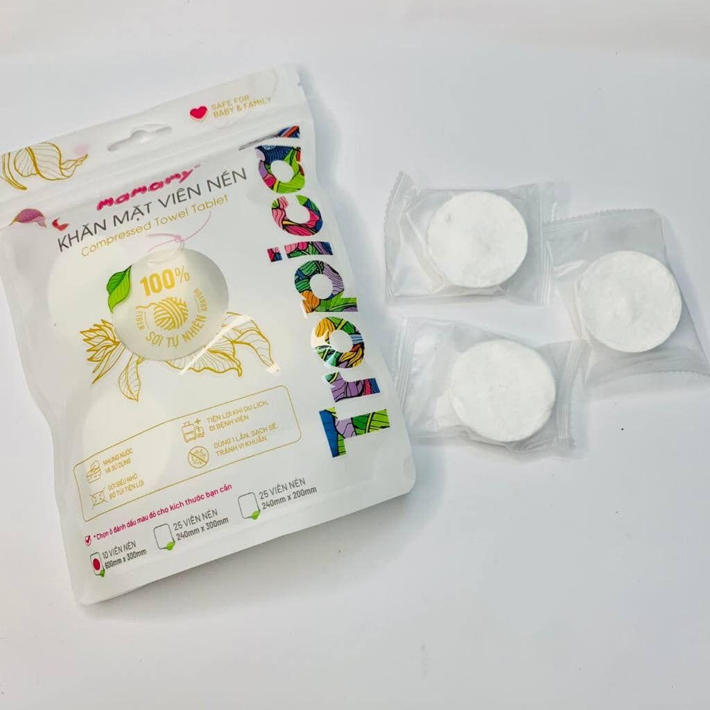 Khăn Mặt Viên Nén Mamamy Tropical 10 Viên