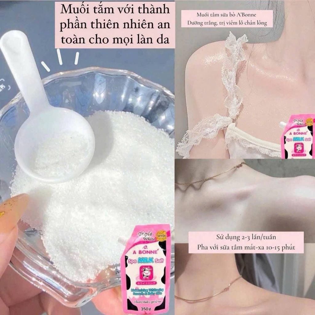 Muối Tắm Trắng Sữa Bò Spa Bonne Thái Lan - 350G