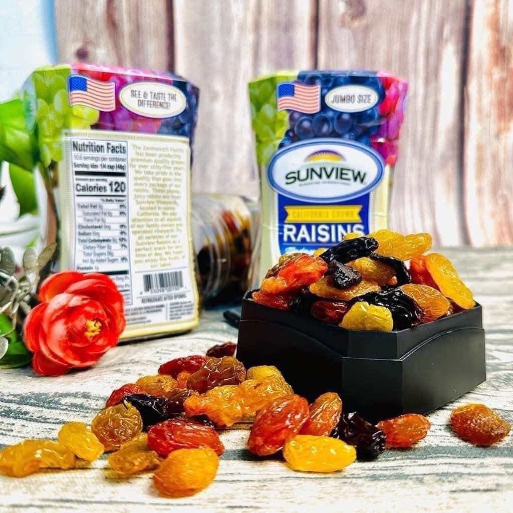 Nho Khô Raisins Sunview Mỹ - Hộp 425g Mẫu Mới