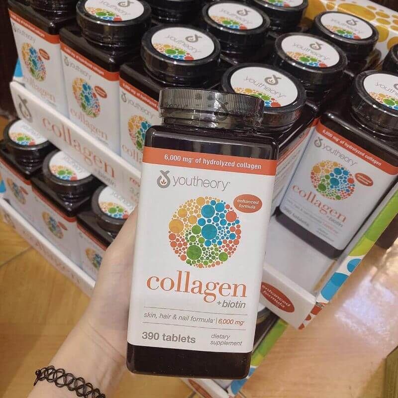YOUTHEORY – Collagen Biotin Skin hair & nail formula loại 390 viên
