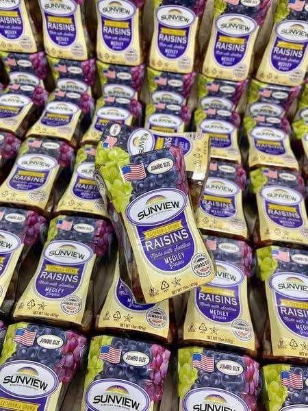 Nho Khô Raisins Sunview Mỹ - Hộp 425g Mẫu Mới