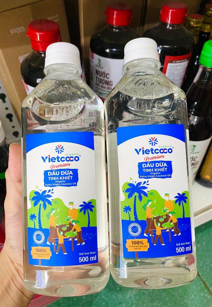 Dầu Dừa Tinh Khiết Vietcoco - 500ml (Chai)
