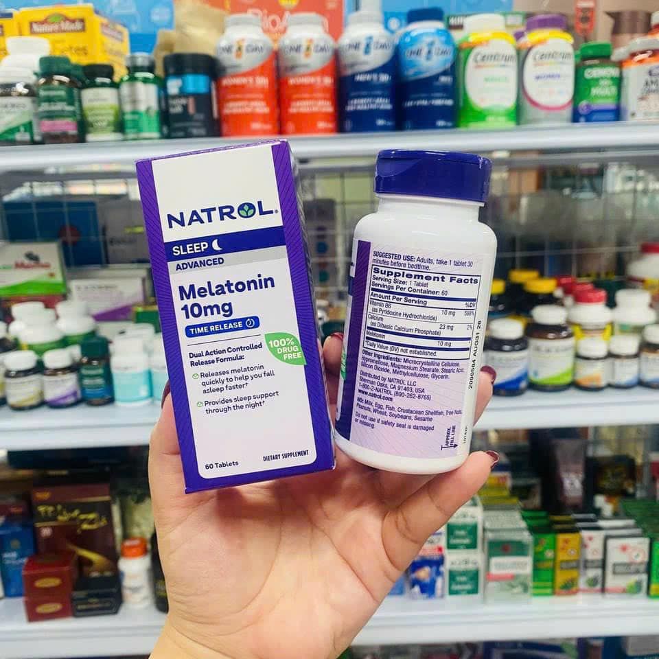 Viên uống Ngủ Ngon Natrol Melatonin Sleep 10mg 60 viên