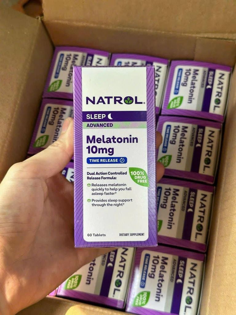 Viên uống Ngủ Ngon Natrol Melatonin Sleep 10mg 60 viên