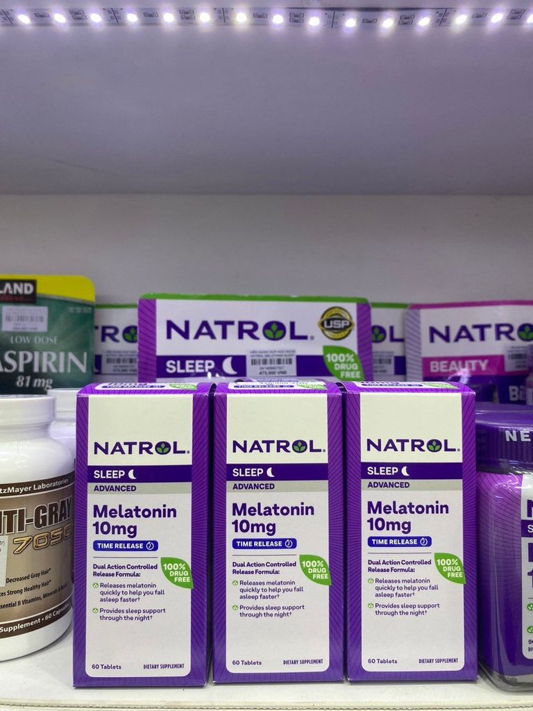 Viên uống Ngủ Ngon Natrol Melatonin Sleep 10mg 60 viên