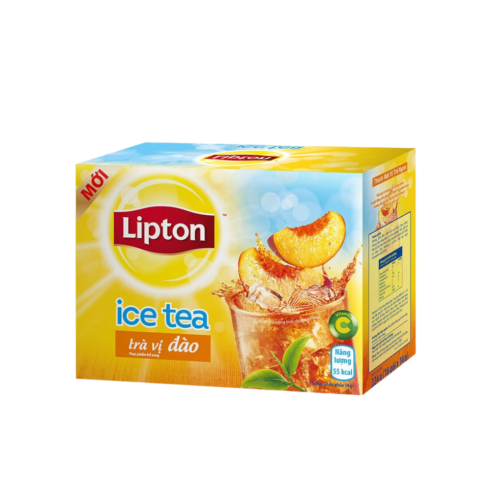 Trà Hòa Tan Lipton Ice Tea Vị Đào - Hộp 16 gói