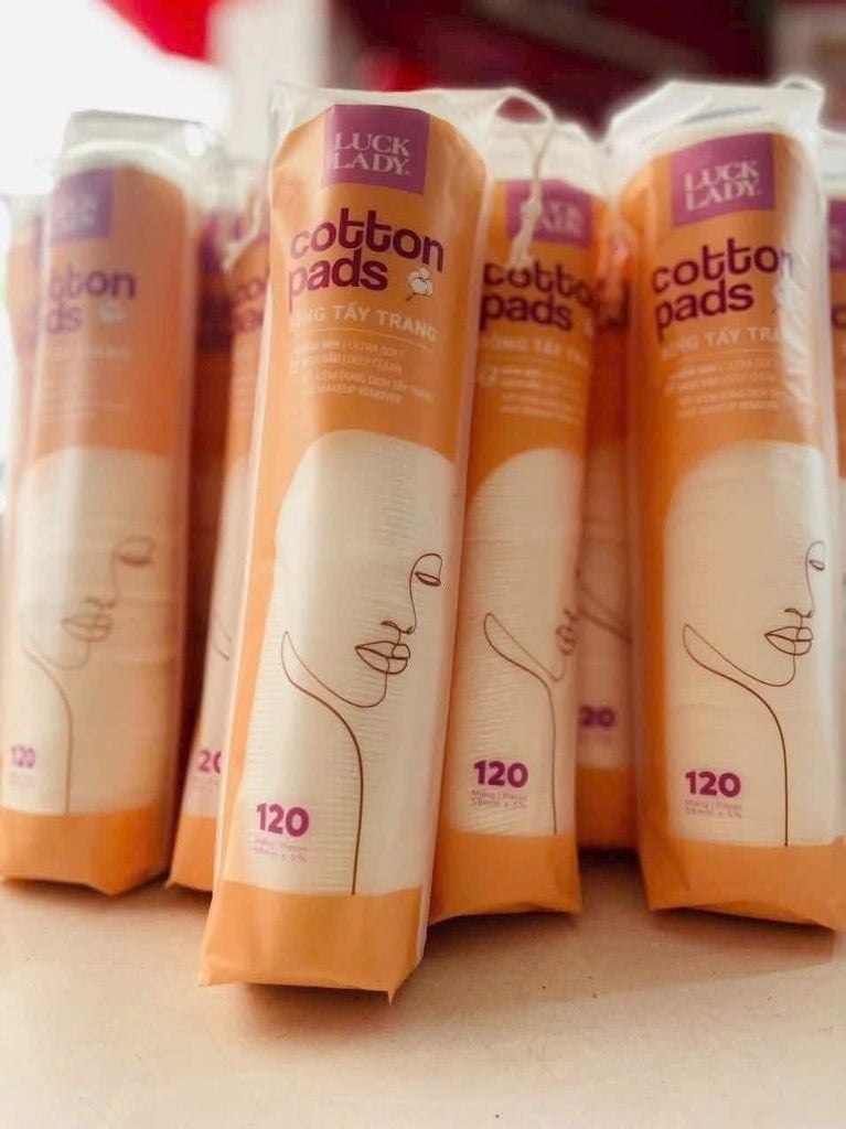 Bông Tẩy Trang LUCK LADY Tròn - 120 Miếng