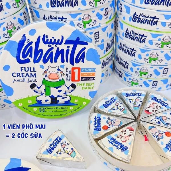 Phô Mai Labanita 8 Miếng - 120g (FULL CREAM)