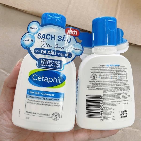 Sữa Rửa Mặt Cetaphil Cho Da Dầu, Nhạy Cảm – 125ml