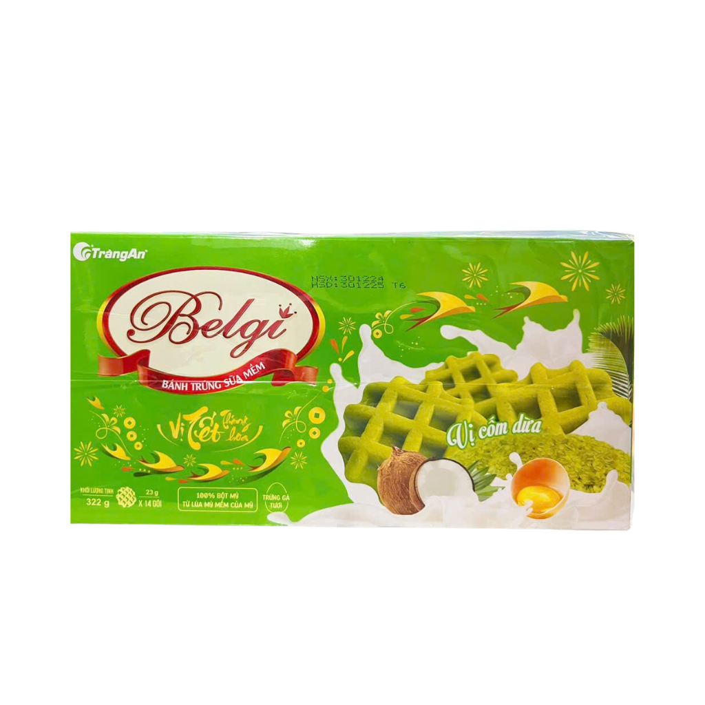 Bánh Trứng Tràng An - Vị socola, Sữa dừa - Hộp 322gr