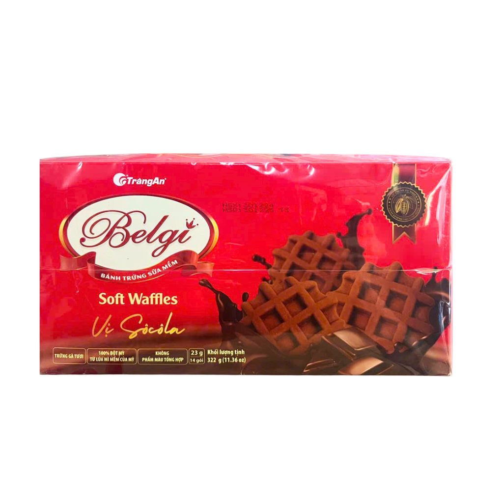 Bánh Trứng Tràng An - Vị socola, Sữa dừa - Hộp 322gr