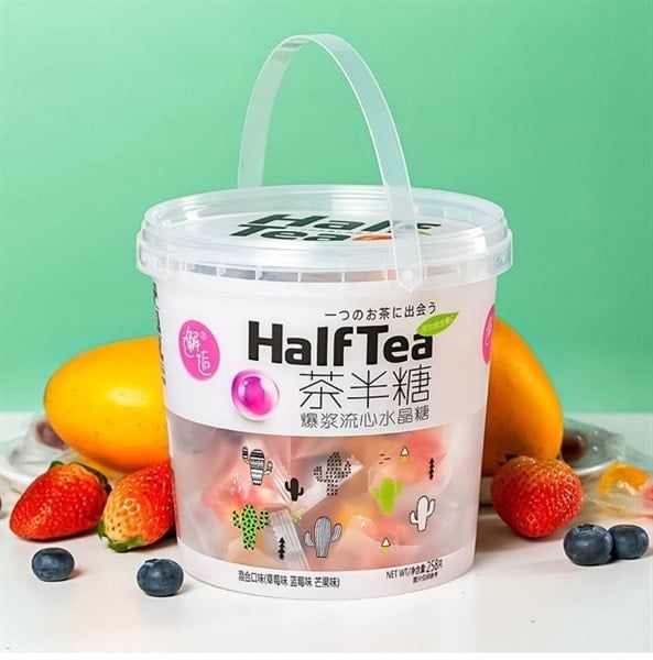 Kẹo Dẻo Nhân Siro Mix Vị Trái Cây Half Tea - Hộp 258g