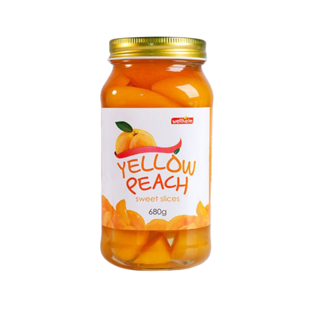 Đào Ngâm Wellheim Yellow Peach 680g