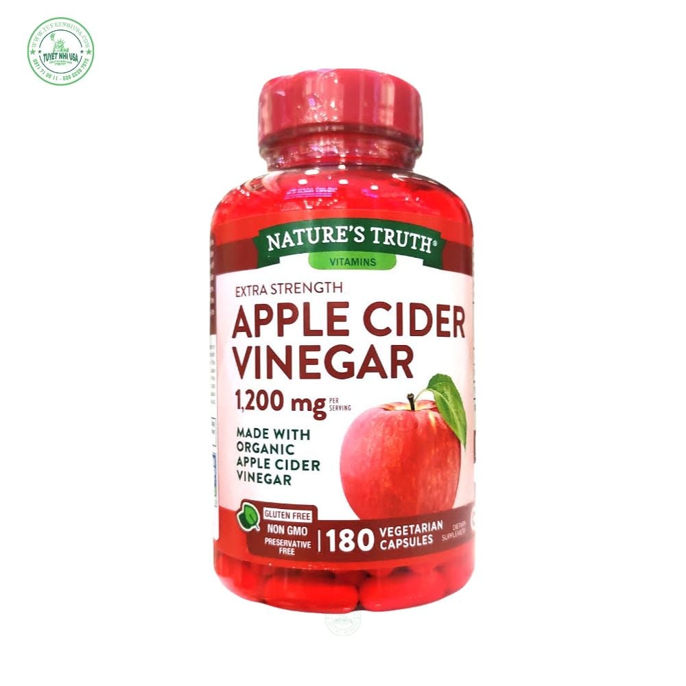 Viên Uống Giảm Cân Giấm Táo Nature's Truth Apple Cider Vinegar 1200mg 180 Viên