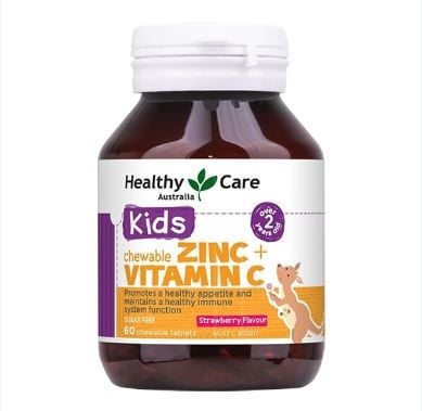 Viên Bổ Sung Kẽm Và Vitamin C Cho Bé Healthy Care 60 Viên - Úc