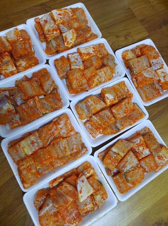 Cá Dứa Cắt Khúc Ướp Tỏi Ớt - 500g