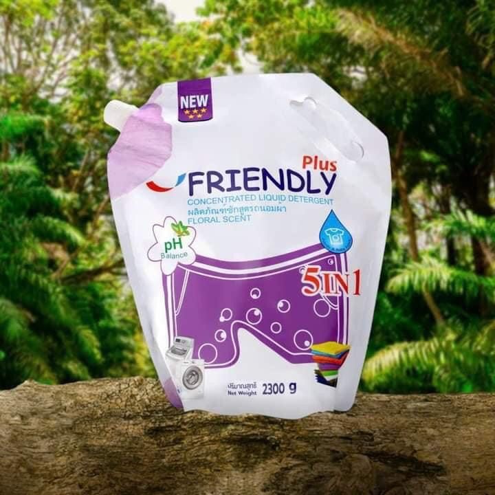 Nước Giặt Friendly Tím 5 in 1 - Giải pháp giặt giũ hoàn hảo cho gia đình - 2.3L