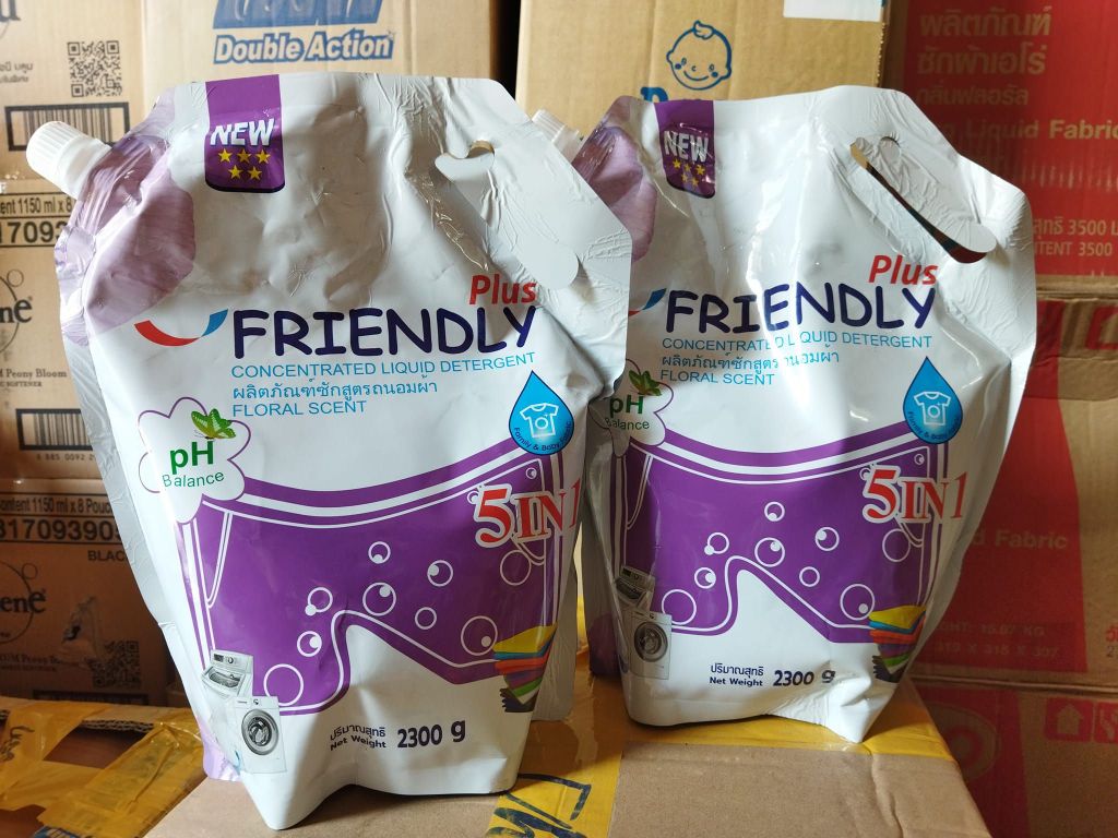 Nước Giặt Friendly Tím 5 in 1 - Giải pháp giặt giũ hoàn hảo cho gia đình - 2.3L