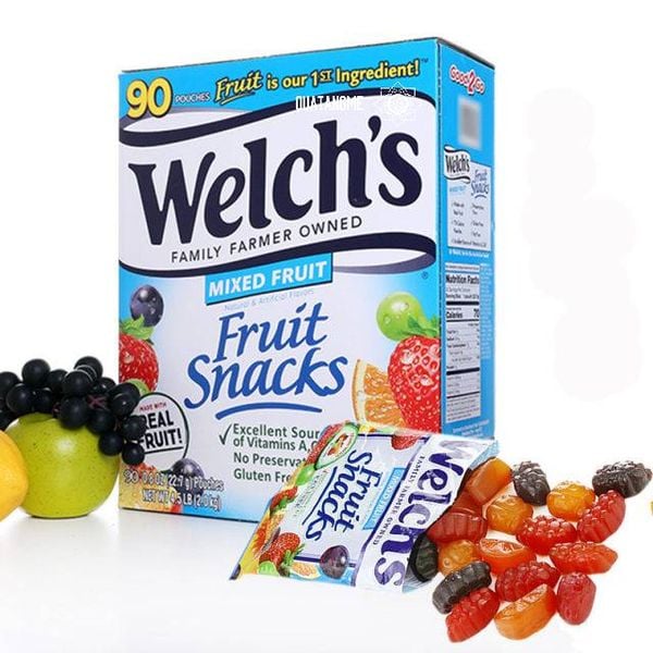 Kẹo Dẻo Trái Cây Mỹ Welch's Fruit Snacks - 90 gói