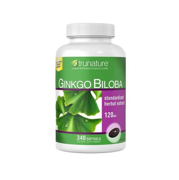 Viên Uống Trunature Ginkgo Biloba Tăng Cường Tuần Hoàn Não - Hộp 340 Viên