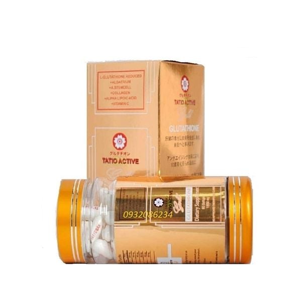 Viên Uống Trắng Da Cao Cấp Tatio Active Gold Glutathione - 60 Viên