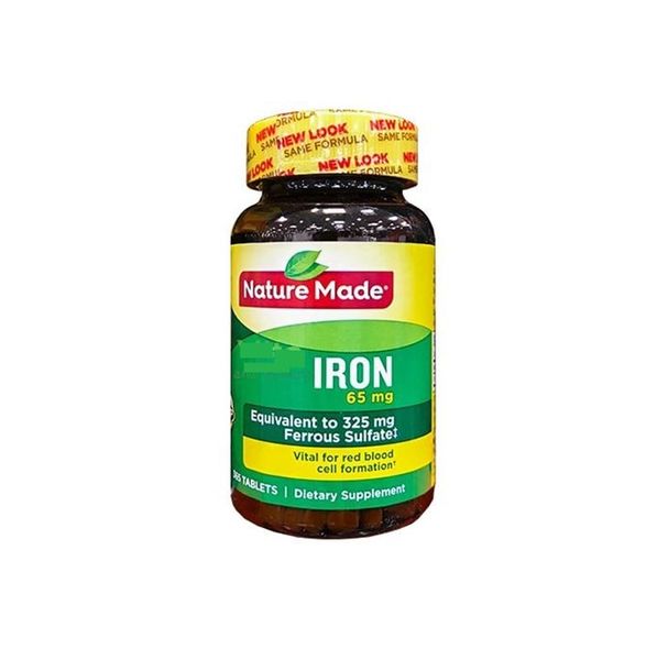 Viên Uống Bổ Sung Sắt Nature Made Iron 65mg - 365 Viên